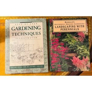 Rodale's Landscaping Perennials Organic Gardening Techniques 2 Hardcover Books